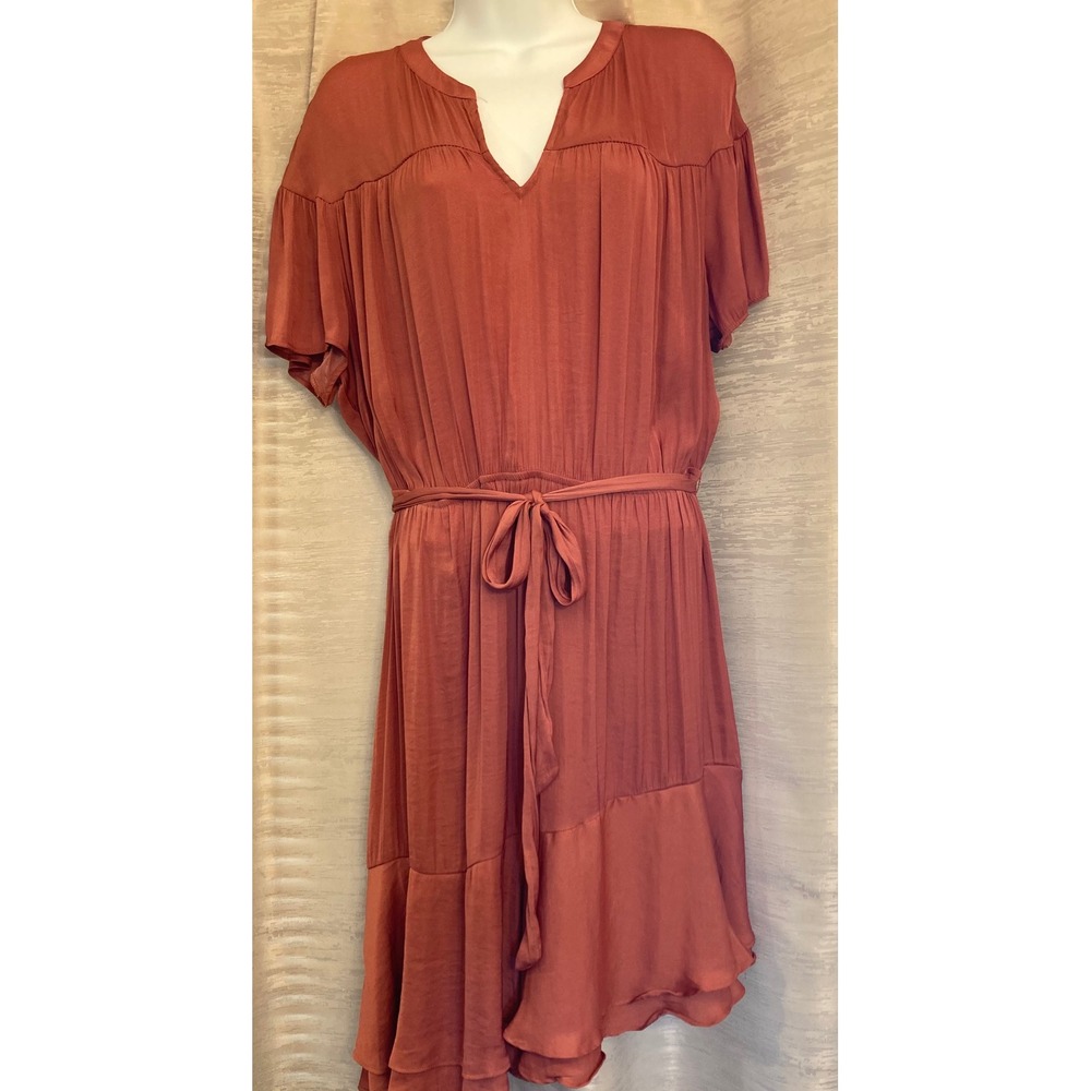 Elegant Terracotta Women's Dress